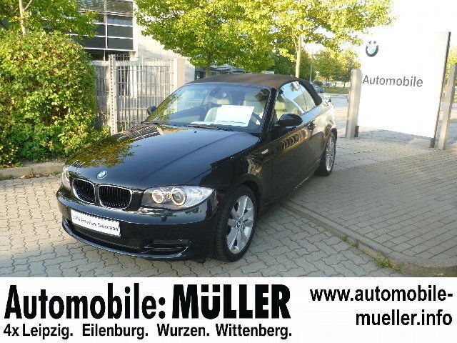 Schwarz metallic Gebraucht 2008 BMW 118 Cabriolet Advantage Cabrio | 20.389 € - Bild 1/4