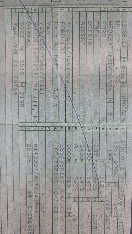 Second-hand Ford Transit 101 CP (74 kW) 2013 Alb Pickup