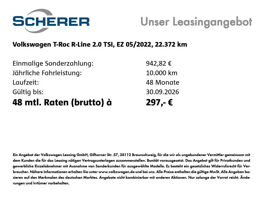 Gebraucht VW T-Roc R-line 190 PS (139 kW) 2022 Kings red metallic (metallic) SUV