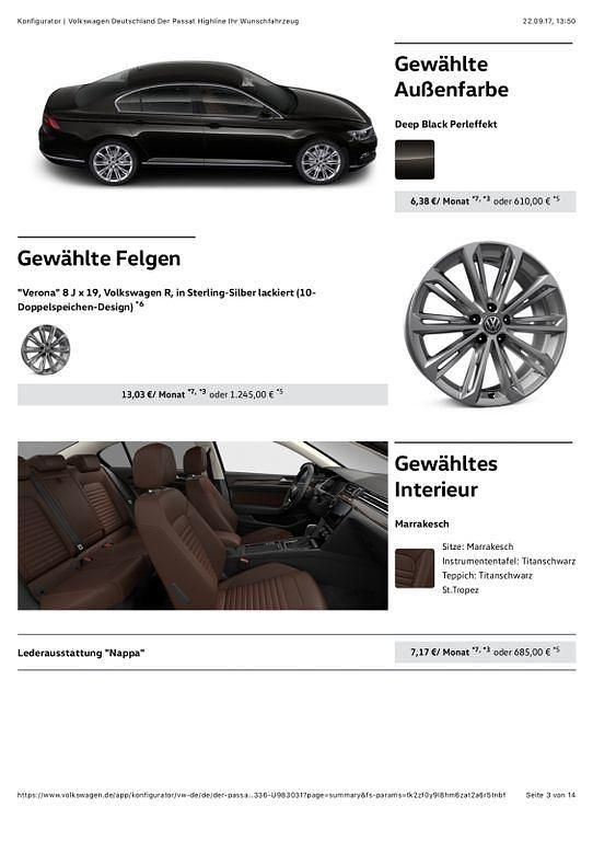 Gebraucht VW Passat Highline 179 PS (131 kW) 2017 Schwarz Limousine