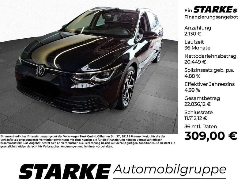 Schwarz Gebraucht 2021 VW Golf VIII Life Kombi | 22.579 € (Fairer Preis) - Bild 1/4