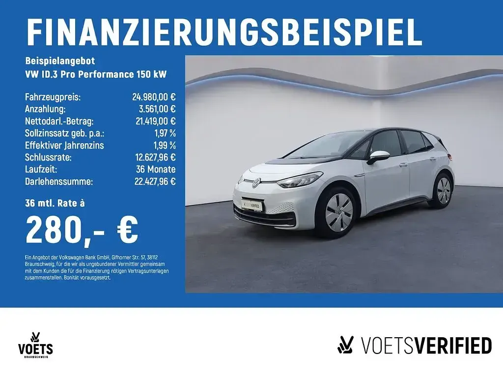 Brugt VW ID.3 Pro Performance 150 kW (204 HK) 2023 Hvid Hatchback