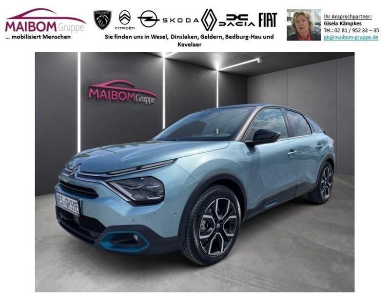 Islandblau metallic Gebraucht 2023 Citroën e-C4 Shine Limousine | 24.990 € (Fairer Preis) - Bild 1/4