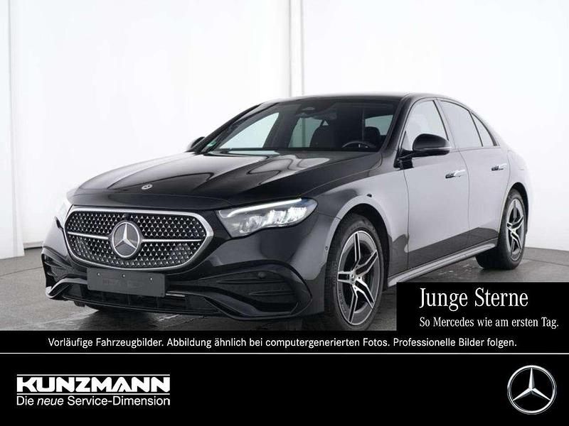 Obsidianschwarz metallic Gebraucht 2024 Mercedes E300 AMG Limousine | 56.679 € (Teuer) - Bild 1/4