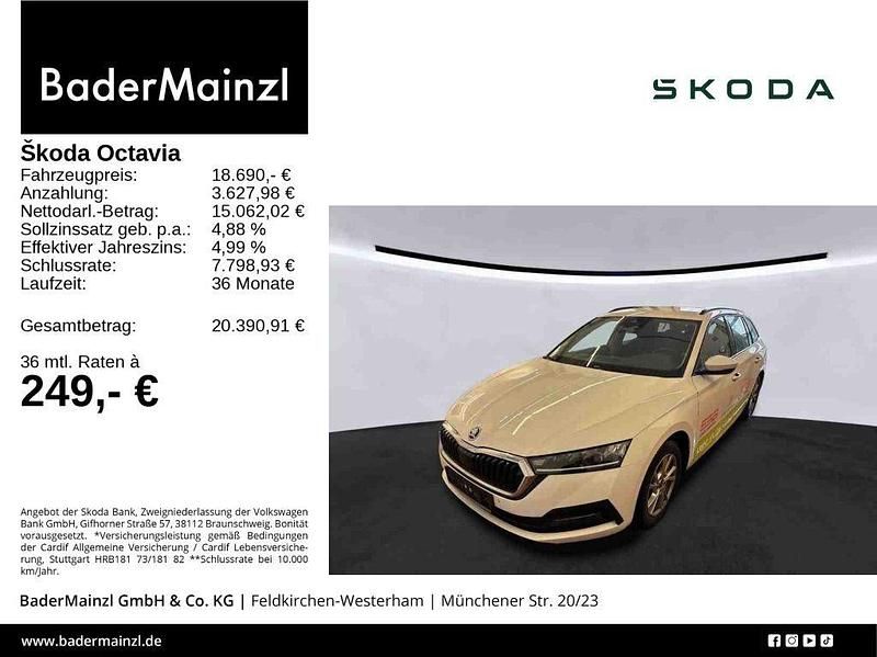 Weiß Gebraucht 2021 Skoda Octavia Ambition Kombi | 18.690 € (Guter Preis) - Bild 1/3