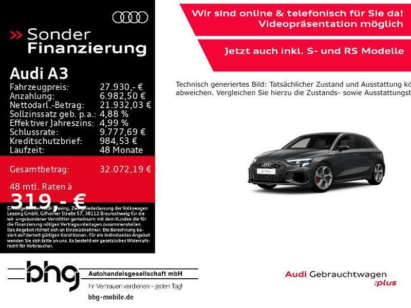 Grau Gebraucht 2022 Audi A3 e-tron Advanced Kleinwagen | 27.930 € (Fairer Preis) - Bild 1/4