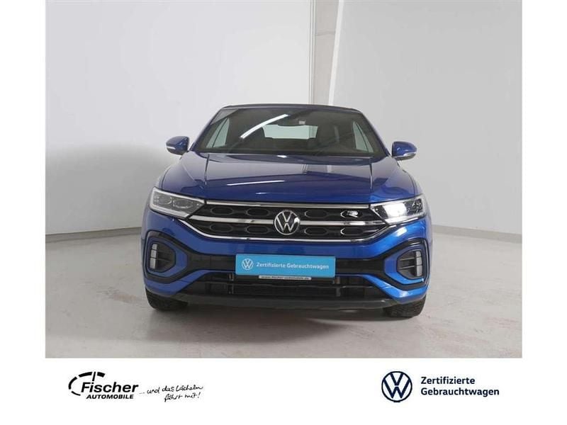 Blau Gebraucht 2025 VW T-Roc Cabriolet R-line Cabrio | 31.480 € (Superpreis) - Bild 1/3