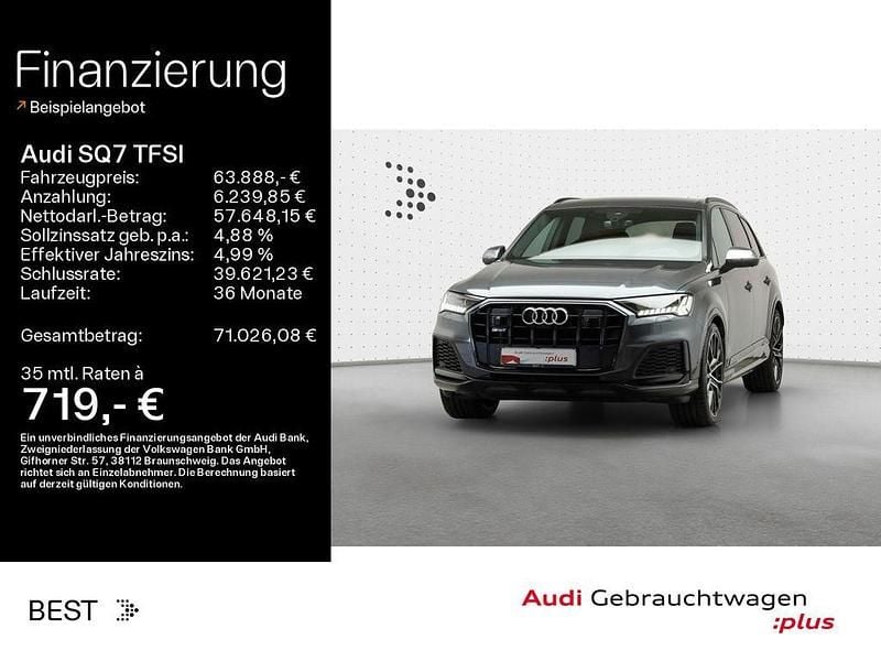 Daytonagrau perleffekt (metallic) Gebraucht 2022 Audi SQ7 Ambiente SUV | 63.888 € (Superpreis) - Bild 1/4