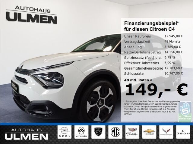 Weiss Gebraucht 2023 Citroën C4 Feel Limousine | 17.945 € (Guter Preis) - Bild 1/4