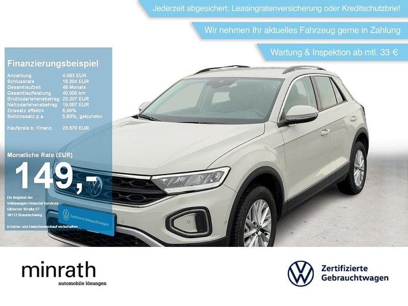 Grau Gebraucht 2024 VW T-Roc Life SUV | 23.420 € (Superpreis) - Bild 1/4