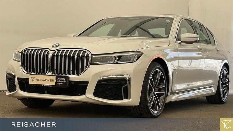 Mineralweiß metallic Gebraucht 2022 BMW 740L M Sport Limousine | 64.990 € (Fairer Preis) - Bild 1/4