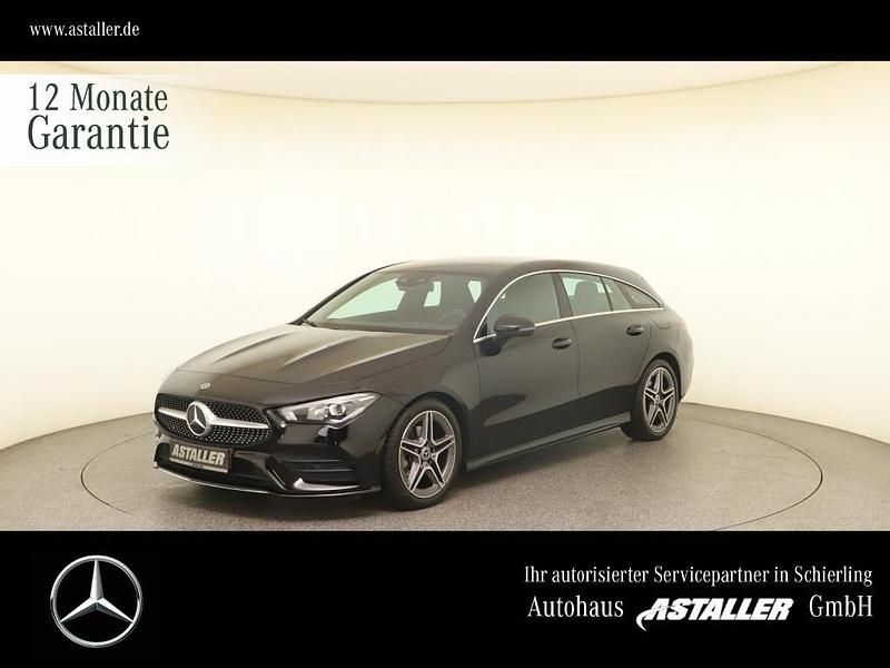 Unilack nachtschwarz Gebraucht 2021 Mercedes CLA200 Shooting Brake AMG line Kombi | 24.900 € (Superpreis) - Bild 1/4