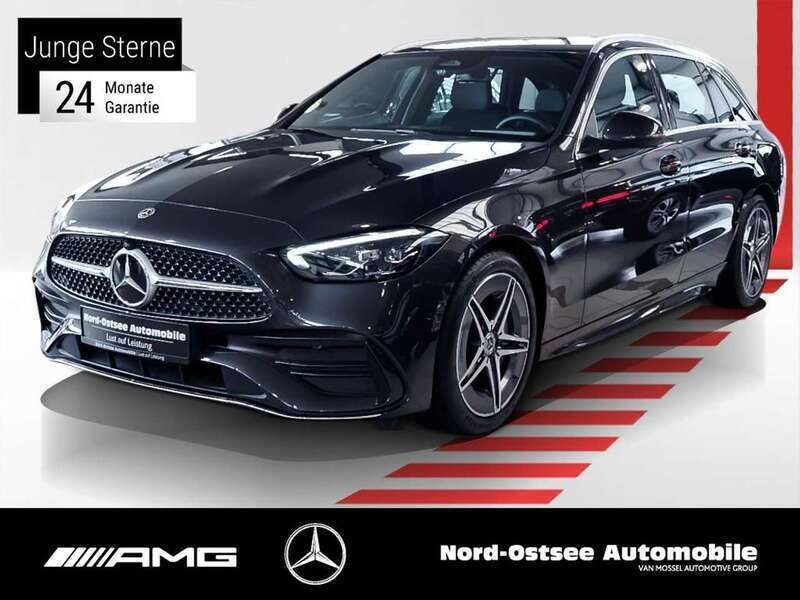 Metalliclack graphitgrau Gebraucht 2024 Mercedes C220 AMG Kombi | 39.490 € (Superpreis) - Bild 1/4