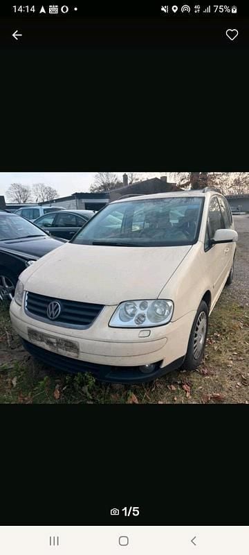 Gelb Gebraucht 2005 VW Touran Van / Kleinbus | 850 € (Superpreis) - Bild 1/4