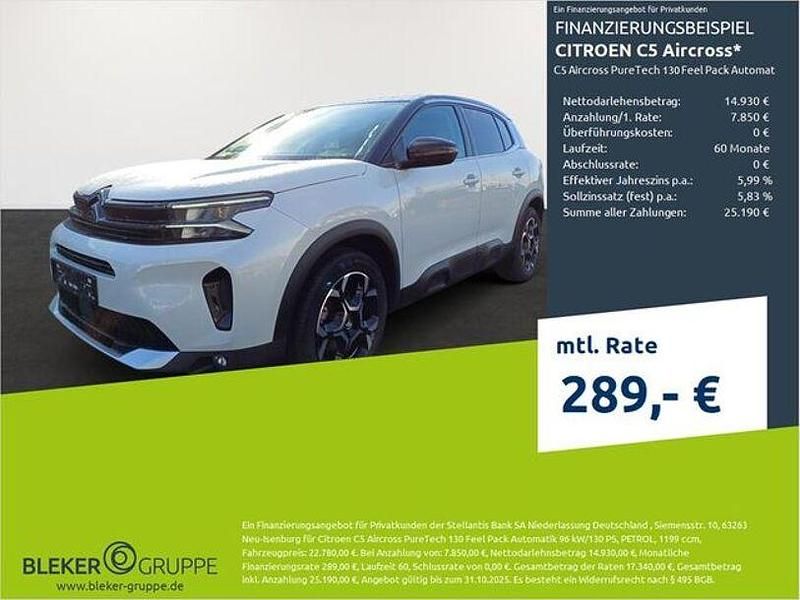 Perlmutt weiß Gebraucht 2023 Citroën C5 Aircross Feel SUV | 20.580 € (Guter Preis) - Bild 1/3