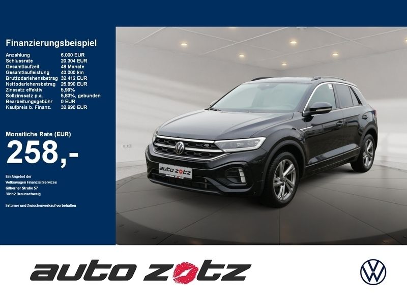 Schwarz Gebraucht 2024 VW T-Roc R-line SUV | 32.890 € (Fairer Preis) - Bild 1/4