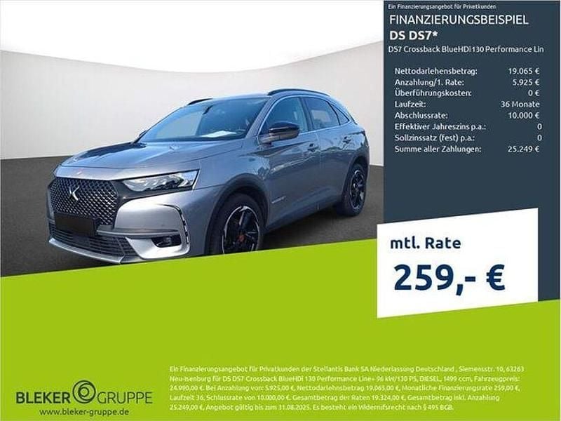 Stahlgrau Gebraucht 2022 DS Automobiles DS7 Crossback Performance Line Plus SUV | 23.580 € (Superpreis) - Bild 1/3