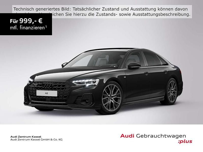 Mythosschwarz metallic Gebraucht 2024 Audi A8 S-Line Limousine | 119.990 € - Bild 1/2