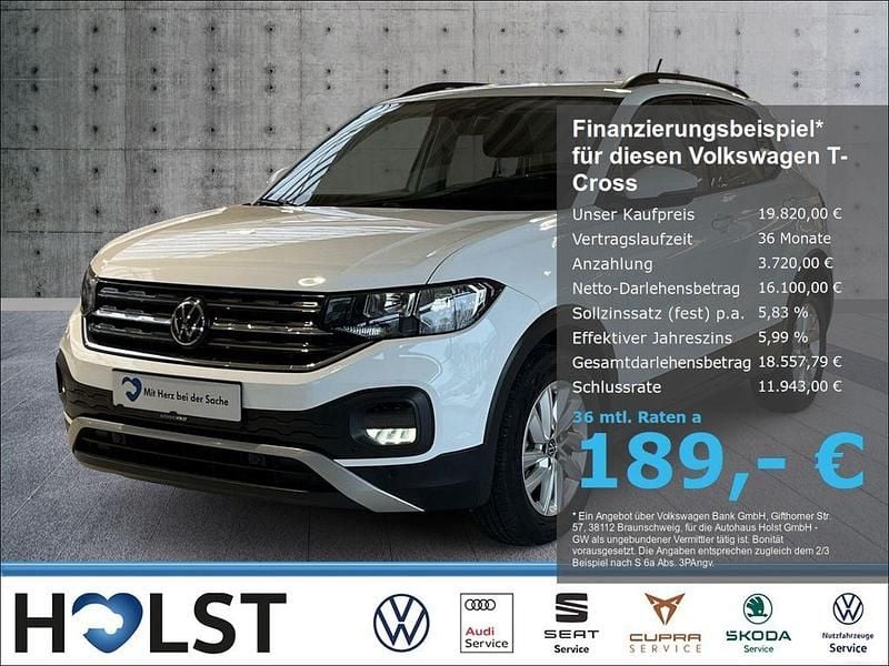 Gebraucht VW T-Cross Life 110 PS (80 kW) 2021 Weiß SUV
