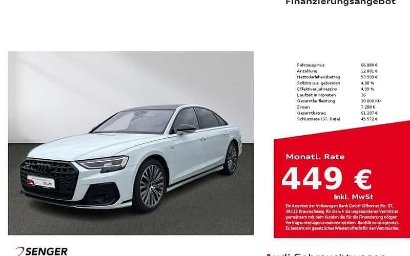 Weiß Gebraucht 2024 Audi A8 Ambiente Limousine | 66.880 € (Fairer Preis) - Bild 1/4