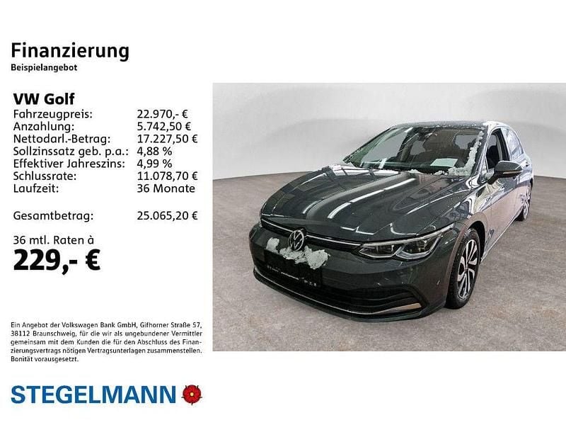 Gebraucht VW Golf VIII Active 150 PS (110 kW) 2023 Grau Limousine