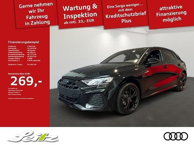 Mythosschwarz metallic Gebraucht 2025 Audi A3 S-Line | 39.180 € (Teuer) - Bild 1/4