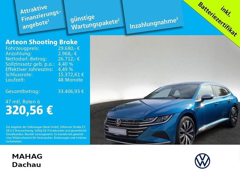 Blau Gebraucht 2022 VW Arteon Elegance Limousine | 29.680 € (Guter Preis) - Bild 1/3