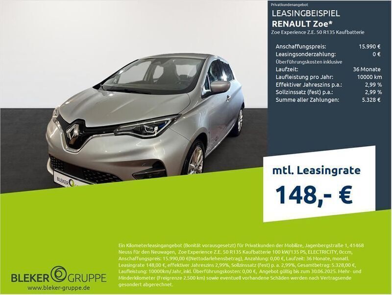 Grau Gebraucht 2021 Renault Zoe Experience Kleinwagen | 15.990 € (Fairer Preis) - Bild 1/3