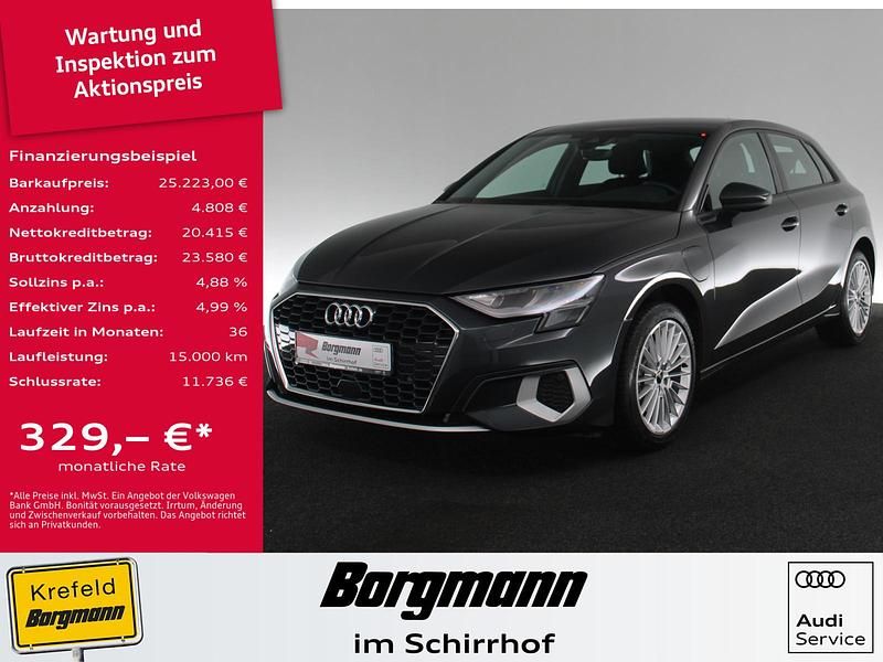 Grau / manhattangrau Gebraucht 2022 Audi A3 Sportback e-tron Advanced Kleinwagen | 24.994 € (Fairer Preis) - Bild 1/2