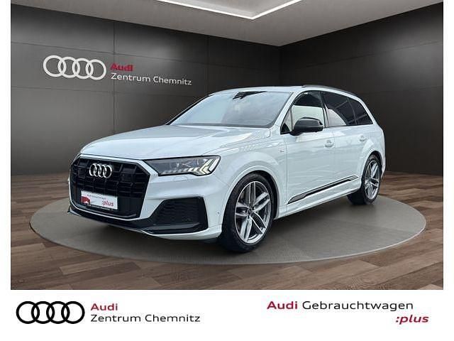 Gletscherweiß metallic Gebraucht 2021 Audi Q7 S-Line SUV | 67.990 € (Teuer) - Bild 1/4