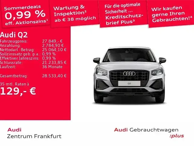 Gebraucht Audi Q2 Advanced Plus 116 PS (85 kW) 2025 Florettsilber metallic SUV