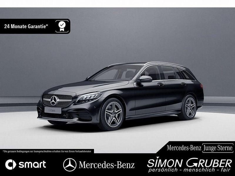 Schwarz Gebraucht 2021 Mercedes C220 AMG line Limousine | 25.900 € (Superpreis) - Bild 1/4