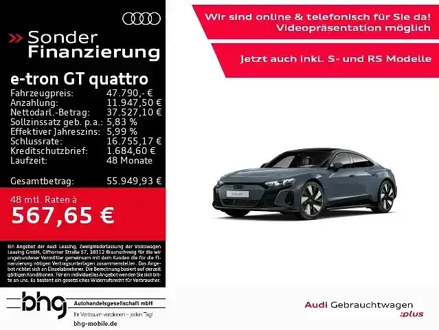 Gebraucht Audi e-tron GT quattro Ambiente 350 kW (476 PS) 2023 Limousine