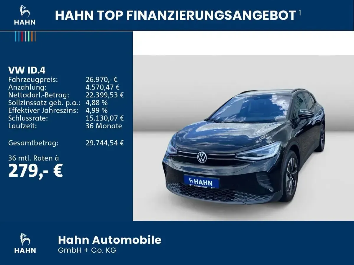 Brugt VW ID.4 Pro Performance 150 kW (204 HK) 2022 Sort SUV