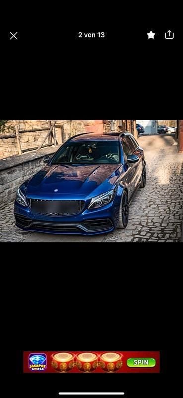 Blau Gebraucht 2017 Mercedes C63S AMG AMG Kombi | 39.950 € (Guter Preis) - Bild 1/4