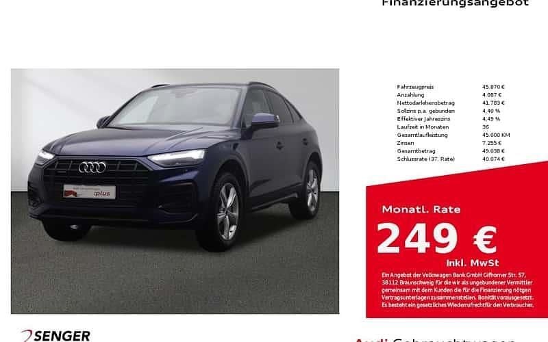 Blau Gebraucht 2024 Audi Q5 Sportback Advanced Plus SUV | 45.870 € (Fairer Preis) - Bild 1/4
