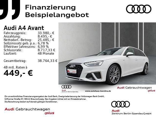 Weiß Gebraucht 2024 Audi A4 S-Line Kombi | 33.980 € (Guter Preis) - Bild 1/4