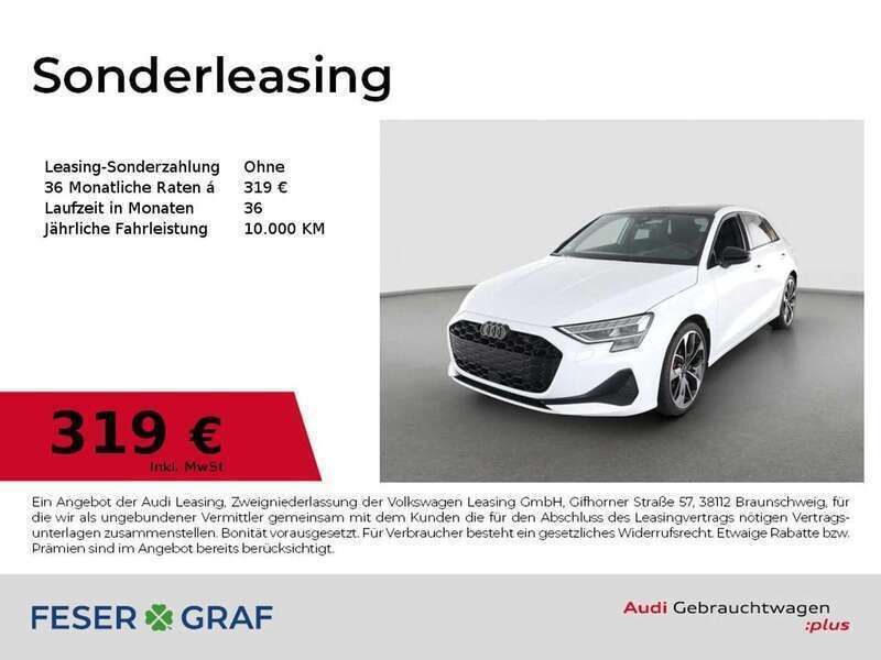 Gletscherweiß Gebraucht 2024 Audi A3 Advanced Limousine | 44.890 € - Bild 1/4