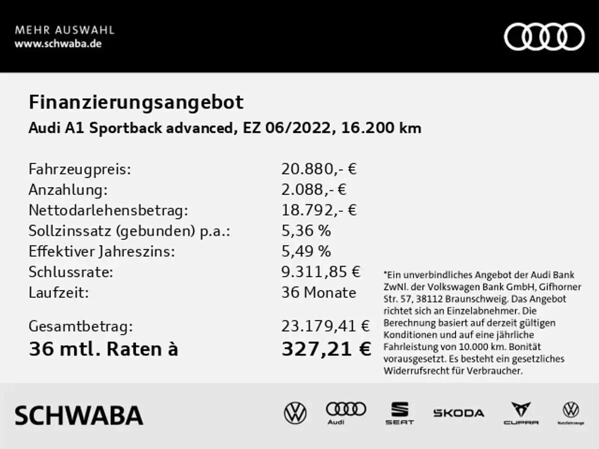 Gebraucht Audi A1 Advanced Plus 95 PS (69 kW) 2022 Gletscherweiß metallic SUV