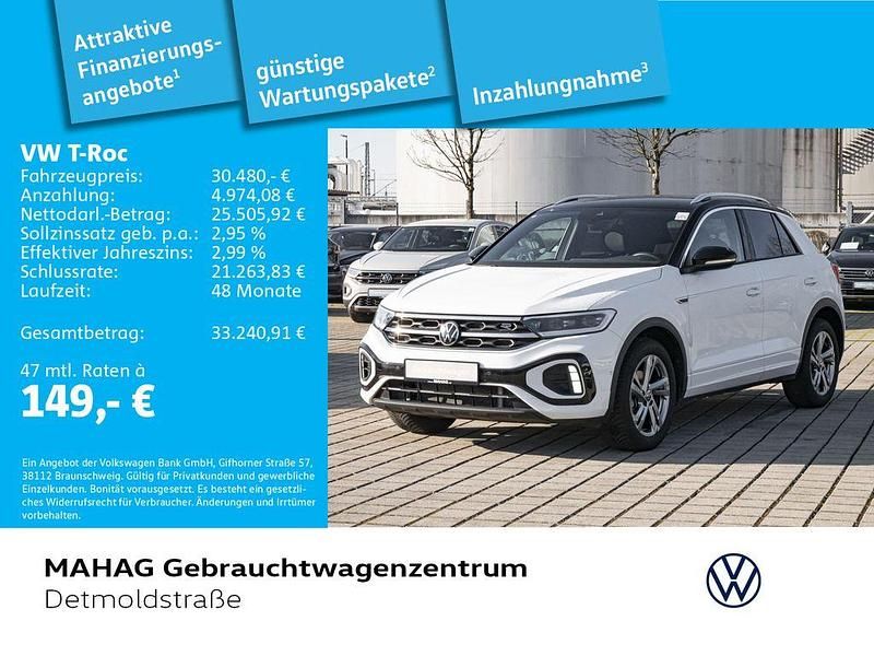 Weiß Gebraucht 2025 VW T-Roc R-line SUV | 30.480 € (Fairer Preis) - Bild 1/2