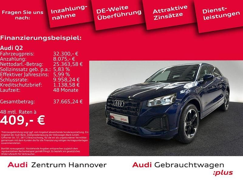 Navarrablau metallic Gebraucht 2024 Audi Q2 Advanced Plus SUV | 32.300 € (Etwas zu teuer) - Bild 1/4