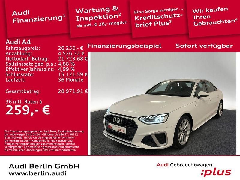 Gebraucht Audi A4 S-Line 163 PS (119 kW) 2022 Ibisweiß Limousine