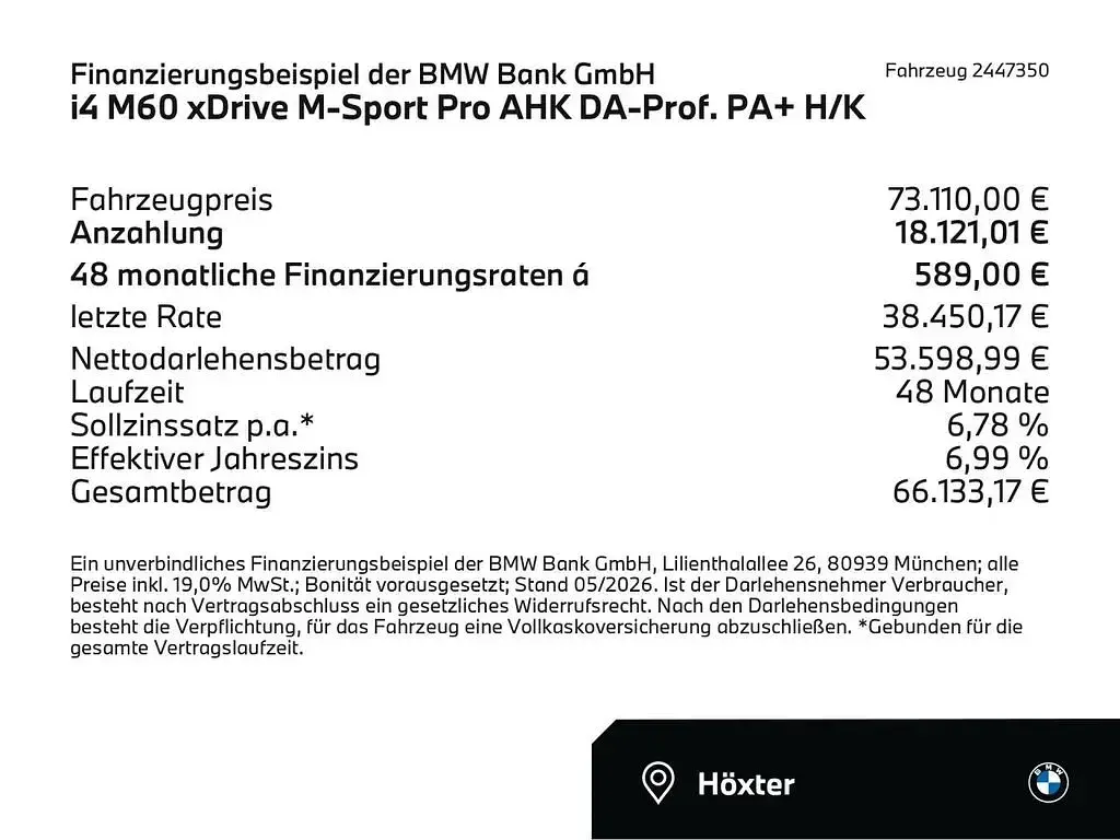 Neu BMW i4 M Sport 442 kW (601 PS) 2026 Bmw individual dravitgrau (grau) Limousine