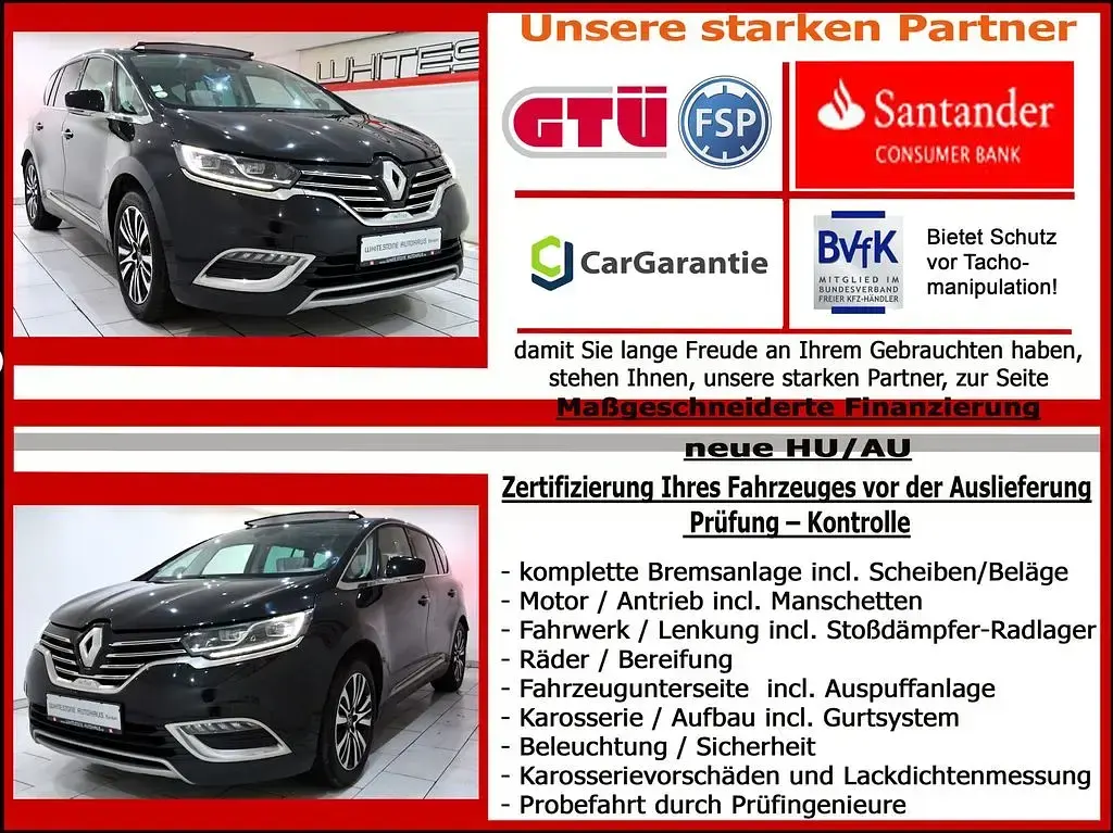 Gebraucht Renault Espace Initiale Paris 160 PS (117 kW) 2016 Schwarz Van / Kleinbus