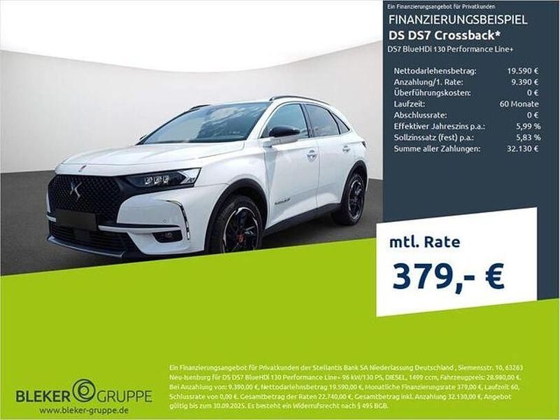 Polar weiß Gebraucht 2023 DS Automobiles DS7 Crossback Performance Line Plus SUV | 28.980 € (Fairer Preis) - Bild 1/3