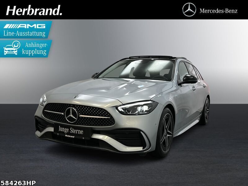 Metalliclack hightechsilber Gebraucht 2024 Mercedes C200 AMG Kombi | 42.250 € (Fairer Preis) - Bild 1/4