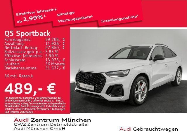 Gletscherweiß metallic Gebraucht 2021 Audi Q5 Sportback Ambiente SUV | 41.974 € (Fairer Preis) - Bild 1/2