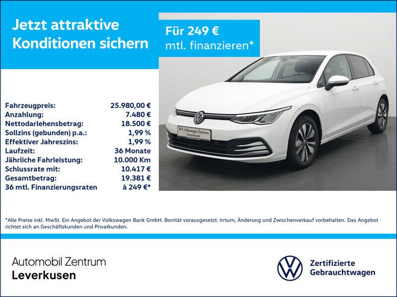 Pure white Gebraucht 2024 VW Golf VIII Move Limousine | 25.980 € (Guter Preis) - Bild 1/3