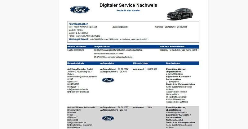Gebraucht Ford Kuga Titanium X 190 PS (139 kW) 2023 Obsidianschwarz metallic SUV