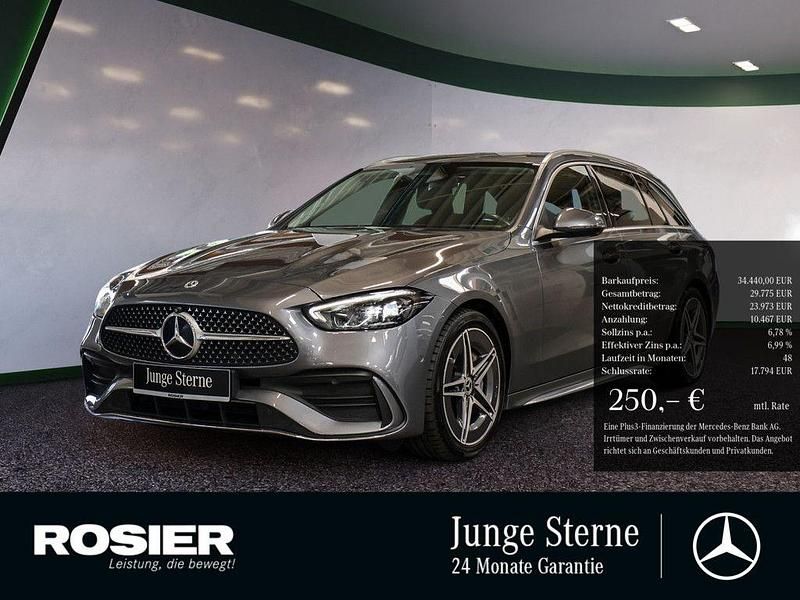 Grau Gebraucht 2022 Mercedes C220 AMG Limousine | 34.440 € (Etwas zu teuer) - Bild 1/4